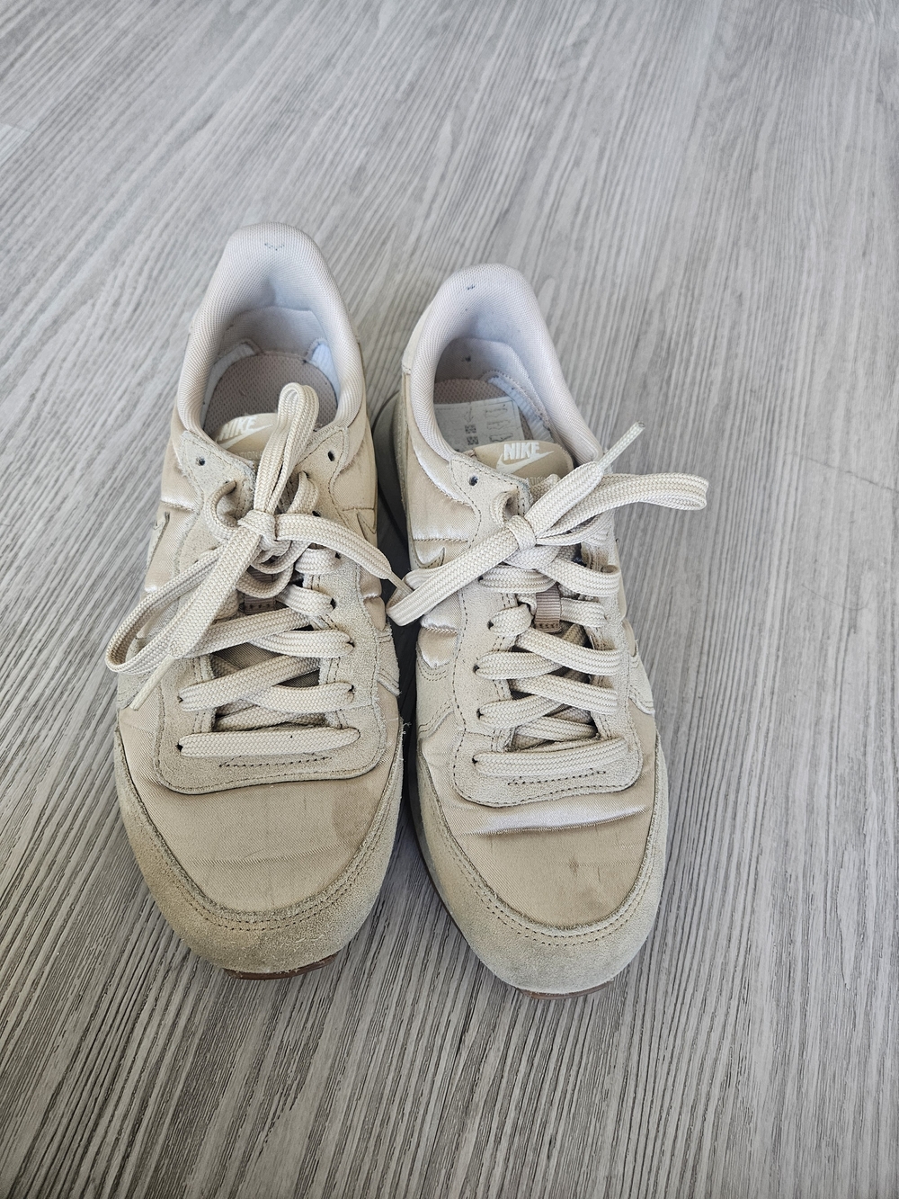 Nike Beige Suede Casual Sneakers